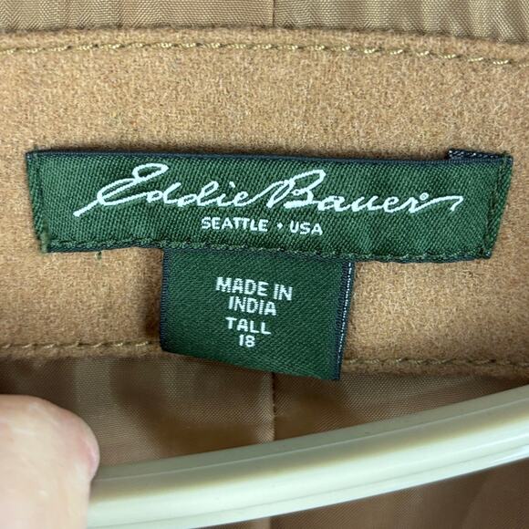 Eddie Bauer Blazer 18 Tall wool blend Preppy Academia Quiet Luxury NEW - Picture 9 of 10